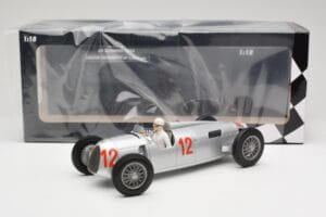 Auto Union Type C #12 H. Stuck Hungarian GP Budapest 1936 Minichamps 1:18 155361012 Метал — снимка 6 от 6