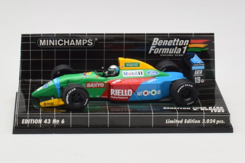 Benetton Ford B188 #19 A. Nannini Race Car 1988 Minichamps 1:43 400890119 Метал