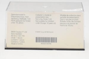 BMW Sauber F1.09 #6 N. Heidfeld F1 2009 v2 Minichamps 1:43 80422155795 Метал — снимка 4 от 5