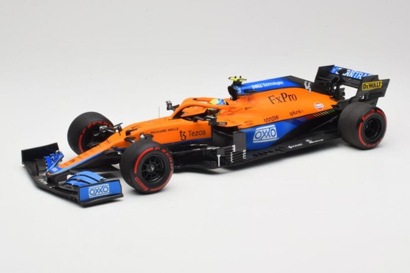 McLaren MCL35M #4 L. Norris Pole Position Russian GP 2021 Minichamps 1:18 530213404 Метал