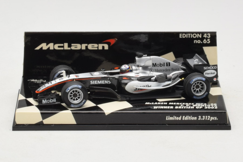 McLaren MP4-20 Mercedes #10 J.P. Montoya British GP Winner F1 2005 Minichamps 1:43 530054320 Метал