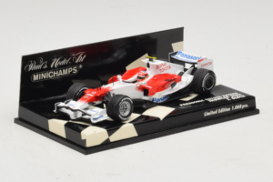 Toyota T. Glock Panasonic Toyota Racing Showcar F1 2008 Minichamps 1:43 400080082 Метал — снимка 2 от 5