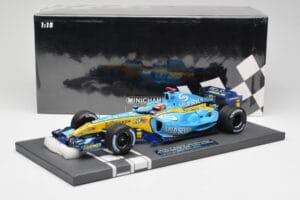 Renault F1 Team R25 #5 F. Alonso 3rd Place Brazil GP 2005 World Champion Minichamps 1:18 117051705 Метал — снимка 7 от 7
