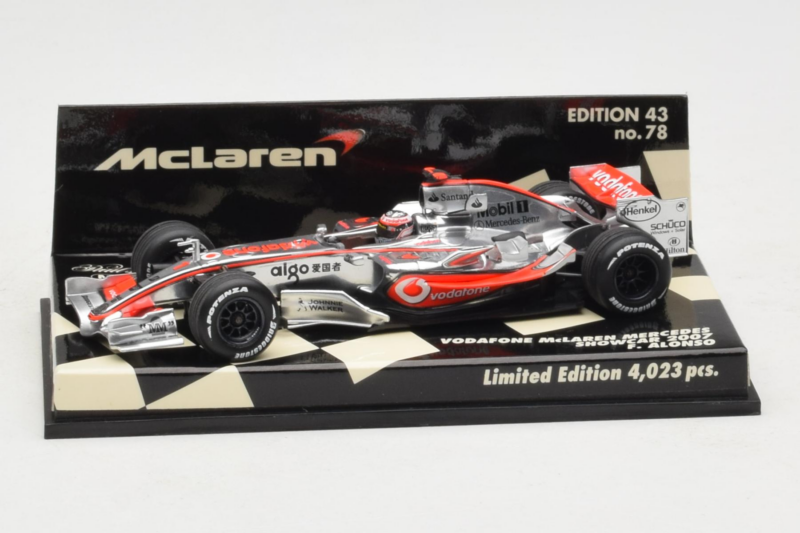 McLaren MP4-22 Mercedes #1 F. Alonso Vodafone McLaren Showcar F1 2007 Minichamps 1:43 530074371 Метал