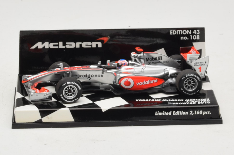 Vodafone McLaren Mercedes MP4-25 J. Button F1 Showcar 2010 Minichamps 1:43 530104371 Метал