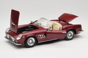 Ferrari 250 GT California Spider LWB Тъмночервен Hot Wheels 1:18 25727 Метал — снимка 2 от 8