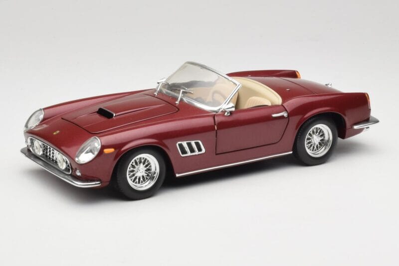 Ferrari 250 GT California Spider LWB Тъмночервен Hot Wheels 1:18 25727 Метал