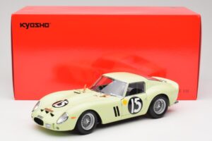 Ferrari 250 GTO #15 S. Moss / I. Ireland Goodwood Tourist Trophy Winner 1962 Kyosho 1:18 08438C Метал — снимка 8 от 8