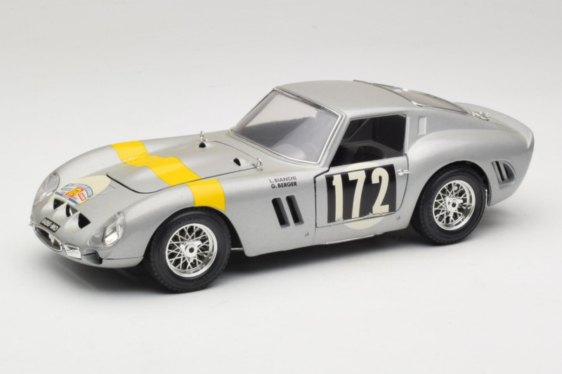 Ferrari 250 GTO #172 L. Bianchi / G. Berger Tour de France 1962 Сребрист Ограничена Серия Bburago 1:18 3011-S1 Метал