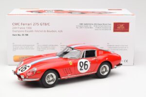 Ferrari 275 GTB Competizione #26 G. Biscaldi / A. de Bourbon Team Hugus 24 Hours of Le Mans 1966 CMC 1:18 M-199 Метал — снимка 6 от 6