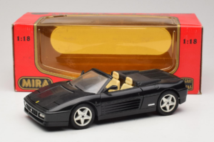 Ferrari 348 Spider Черен Със Сребърни Джанти Mira 1:18 6918 Метал — снимка 8 от 8