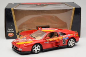 Ferrari 348 TB #5 Monroe Червен 1989 Bburago 1:18 3039-M1 Метал — снимка 8 от 8