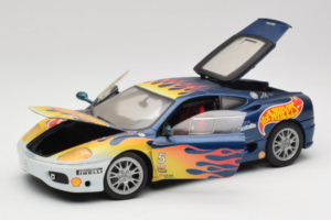 Ferrari 360 Modena Challenge #5 Hot Wheels Purple Fire Livery 1999 Bburago 1:18 29619 Метал — снимка 2 от 8