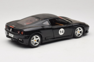 Ferrari 360 Modena #14 Черен Лимитирано Издание Bburago 1:18 3368-B1 Метал — снимка 3 от 8