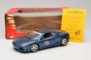 Ferrari 360 Modena #15 Лимитирано Издание Син Металик Bburago 1:18 3358-F1 Метал — снимка 8 от 8