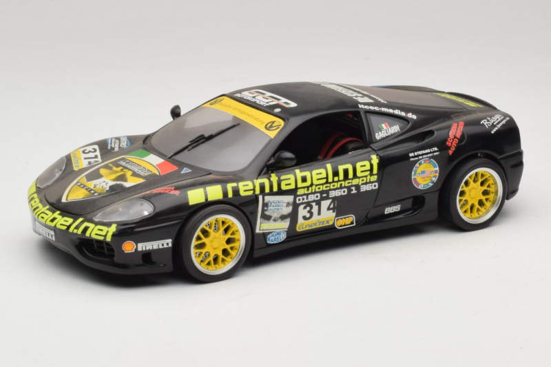 Ferrari 360 Modena Rentabel #314 Gagliardi Черен Bburago 1:18 3378-B1 Метал