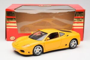 Ferrari 360 Modena Жълт Bburago 1:18 3368 Метал — снимка 8 от 8