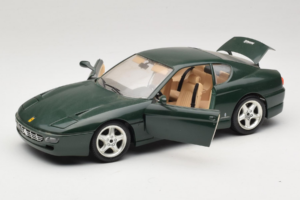 Ferrari 456 GT Тъмнозелен Bburago 1:18 3046-GR1 Метал — снимка 2 от 8