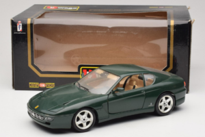 Ferrari 456 GT Тъмнозелен Bburago 1:18 3046-GR1 Метал — снимка 8 от 8
