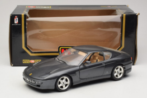 Ferrari 456 GT Сив Металик Bburago 1:18 3036-G1 Метал — снимка 8 от 8