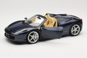 Ferrari 458 Italia Spider Dark Blue Metallic Hot Wheels 1:18 X5529 Метал — снимка 2 от 8