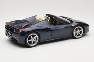 Ferrari 458 Italia Spider Dark Blue Metallic Hot Wheels 1:18 X5529 Метал — снимка 3 от 8