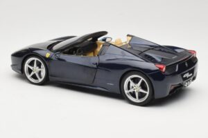 Ferrari 458 Italia Spider Dark Blue Metallic Hot Wheels 1:18 X5529 Метал — снимка 7 от 8