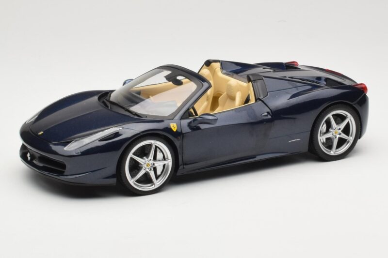 Ferrari 458 Italia Spider Dark Blue Metallic Hot Wheels 1:18 X5529 Метал
