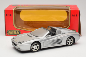 Ferrari 512TR Targa Сребрен Mira 1:18 6175 Метал — снимка 8 от 8