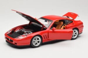 Ferrari 575M Maranello Червен Hot Wheels 1:18 54937 Метал — снимка 2 от 8