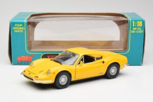 Ferrari Dino 246 GT Жълт Anson 1:18 30301W Метал — снимка 8 от 8