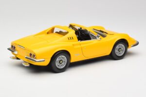 Ferrari Dino 246 GTS Жълт Hot Wheels 1:18 23920 Метал — снимка 3 от 8