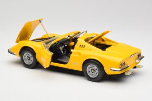 Ferrari Dino 246 GTS Жълт Hot Wheels 1:18 23920 Метал — снимка 5 от 8