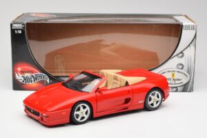 Ferrari F355 Spider Червен Hot Wheels 1:18 25733 Метал — снимка 8 от 8