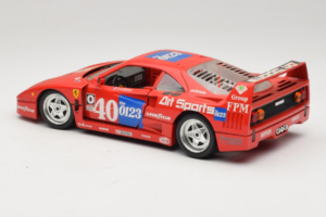 Ferrari F40 #40 J-P. Jabouille / O. Grouillard Art Sports 1987 Bburago 1:18 3332-A1 Метал — снимка 7 от 8