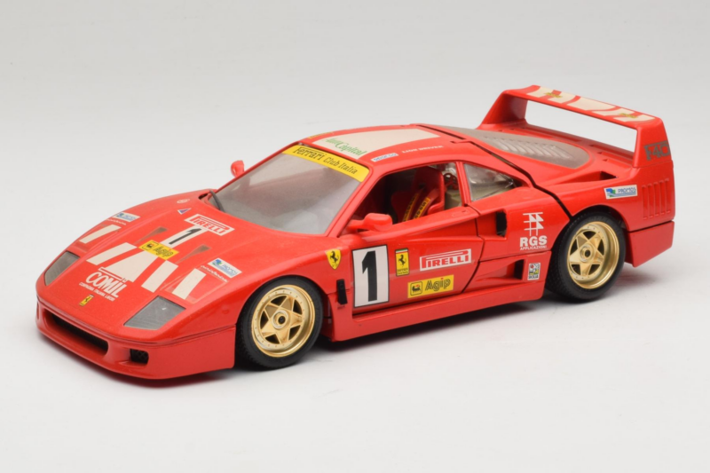 Ferrari F40 Evoluzione #1 Pirelli Червен 1992 Bburago 1:18 3042-P1 Метал