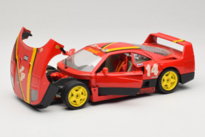 Ferrari F40 Evoluzione #14 L. Dalla Noce H&R Червен с Жълти Колела 1992 Bburago 1:18 3042-H1 Метал — снимка 2 от 8