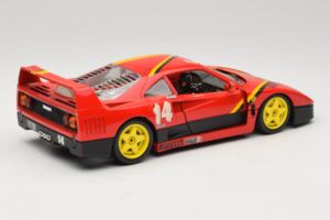 Ferrari F40 Evoluzione #14 L. Dalla Noce H&R Червен с Жълти Колела 1992 Bburago 1:18 3042-H1 Метал — снимка 3 от 8