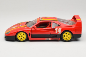 Ferrari F40 Evoluzione #14 L. Dalla Noce H&R Червен с Жълти Колела 1992 Bburago 1:18 3042-H1 Метал — снимка 4 от 8
