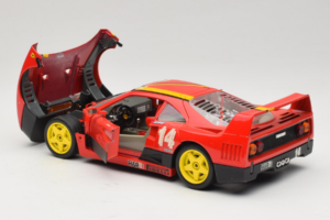 Ferrari F40 Evoluzione #14 L. Dalla Noce H&R Червен с Жълти Колела 1992 Bburago 1:18 3042-H1 Метал — снимка 5 от 8