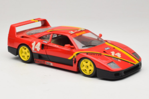 Ferrari F40 Evoluzione #14 L. Dalla Noce H&R Червен с Жълти Колела 1992 Bburago 1:18 3042-H1 Метал — снимка 6 от 8