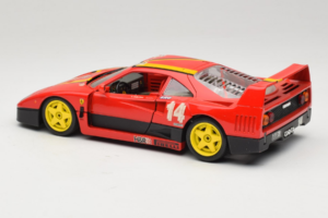 Ferrari F40 Evoluzione #14 L. Dalla Noce H&R Червен с Жълти Колела 1992 Bburago 1:18 3042-H1 Метал — снимка 7 от 8
