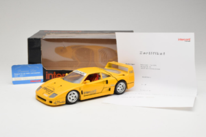Ferrari F40 Interconti Car HiFi Жълт Bburago 1:18 3032-I1 Метал — снимка 8 от 8
