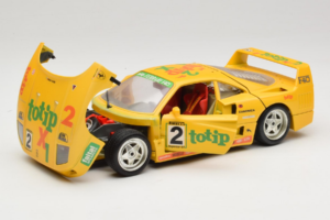 Ferrari F40 Totip Jolly Club #2 Жълт Bburago 1:18 3332-Y1 Метал — снимка 2 от 8