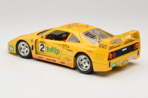 Ferrari F40 Totip Jolly Club #2 Жълт Bburago 1:18 3332-Y1 Метал — снимка 7 от 8