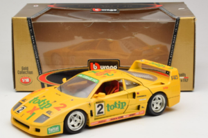 Ferrari F40 Totip Jolly Club #2 Жълт Bburago 1:18 3332-Y1 Метал — снимка 8 от 8