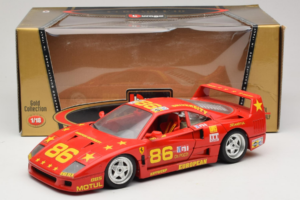 Ferrari F40 LM #86 Ch. Pozzi IMSA 24 Hours of Le Mans 1985 Червен Bburago 1:18 3332-P6 Метал — снимка 8 от 8