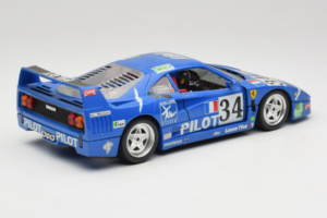 Ferrari F40 #34 M. Ferte / Thavenin / Palau Pilot Син 1987 Bburago 1:18 3032-B1 Метал — снимка 3 от 8