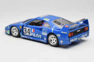 Ferrari F40 #34 M. Ferte / Thavenin / Palau Pilot Син 1987 Bburago 1:18 3032-B1 Метал — снимка 7 от 8