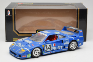 Ferrari F40 #34 M. Ferte / Thavenin / Palau Pilot Син 1987 Bburago 1:18 3032-B1 Метал — снимка 8 от 8